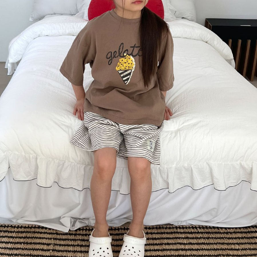 Toddler SS25 'gelato' Loose Fit Short Sleeve Top (3-8y) - 2 Colors - AT NOON STORE