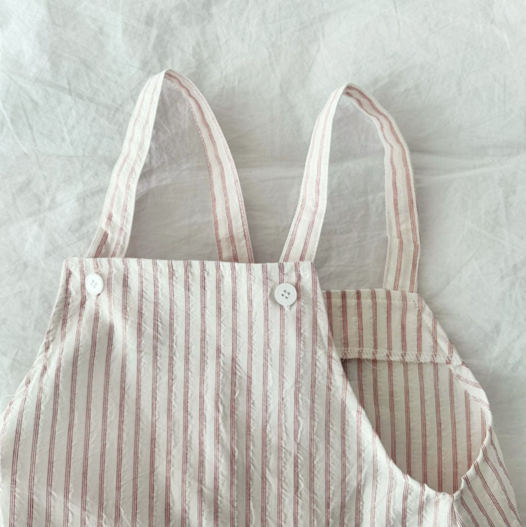 Toddler S25 Front Pockets Stripe Short Overalls (2-7y)- 2 Colors - AT NOON STORE