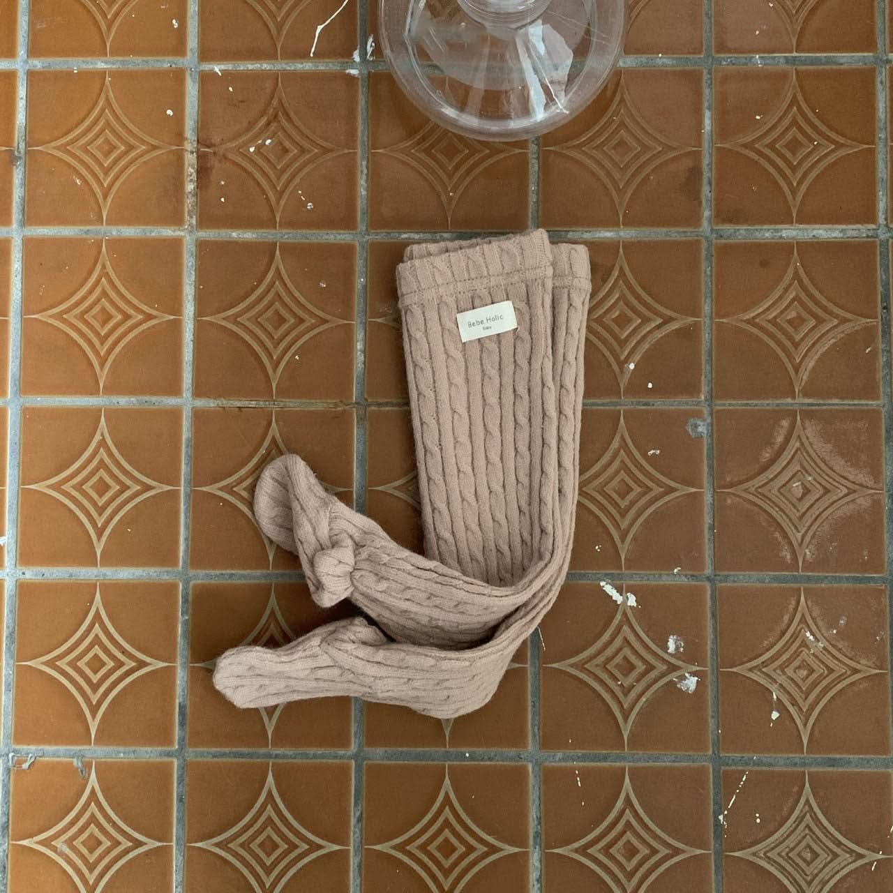 Baby BH Cable Knitted Footed Leggings (3-18m) - 3 Colors - AT NOON STORE