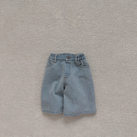 Toddler Bella SS25 Knee-Length Denim Pants (1-6y) - Denim - AT NOON STORE