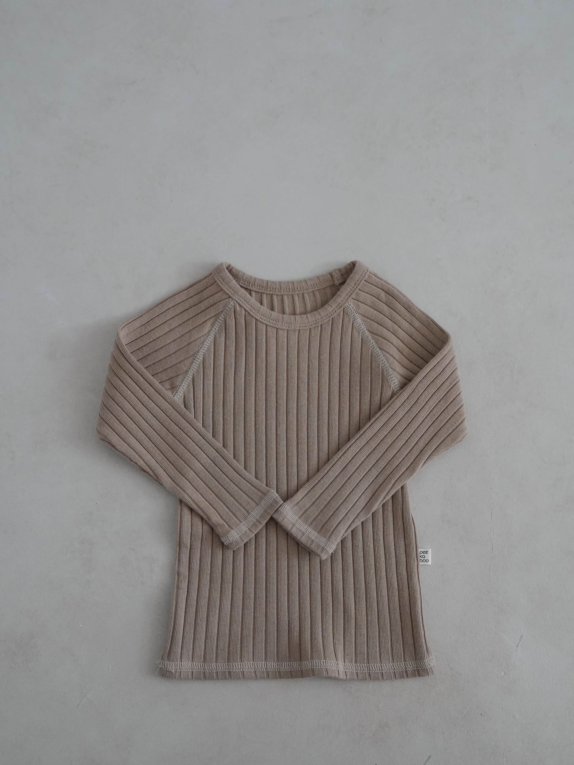 Toddler Stitch Detail Ribbed Top and Pants Set  (1-6y)- Blue - AT NOON STORE