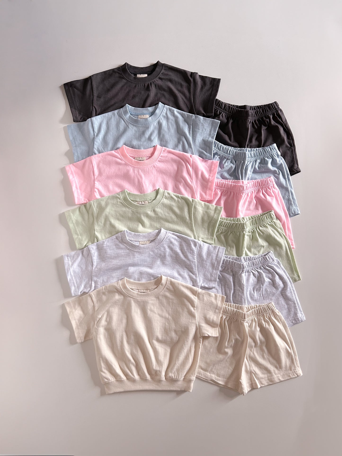 Kids Soy SS25 Basic Short Sleeve Top and Shorts Set (1-9y) - 6 Colors - AT NOON STORE