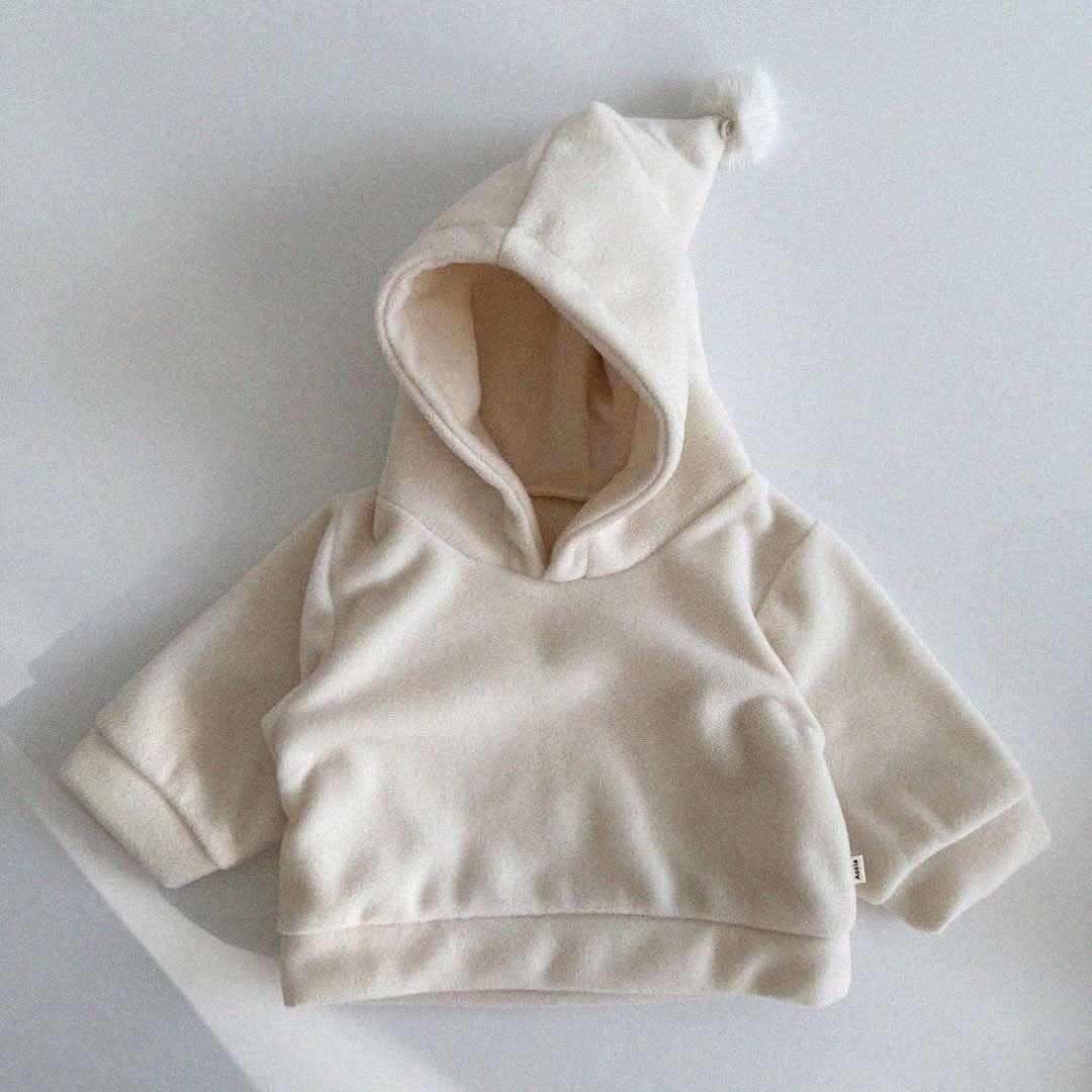 Baby/Toddler Aosta W24 Fleece Pompom Hoodie (3m-5y)- 3 Colors - AT NOON STORE