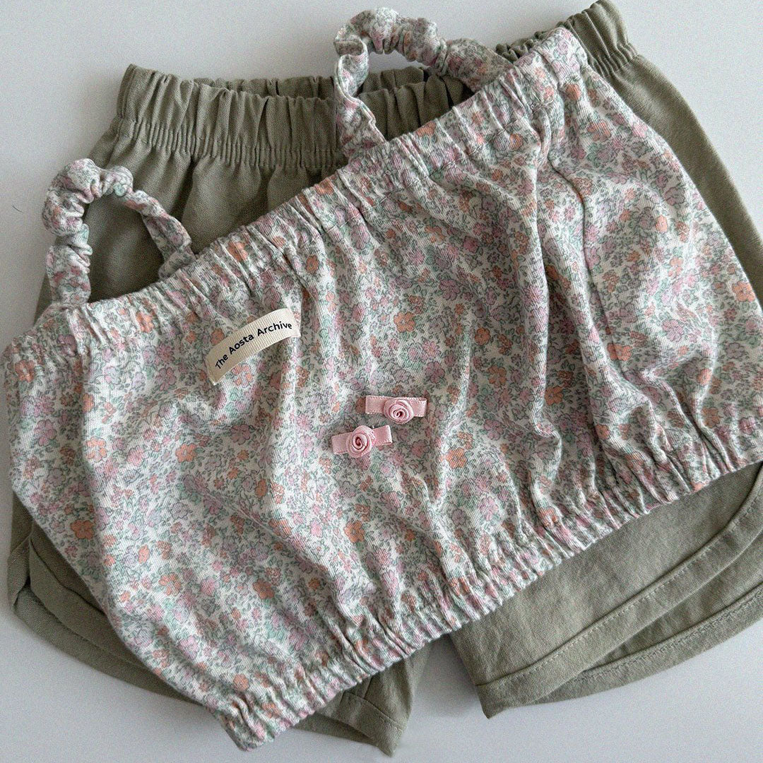 Baby/Toddler Aosta SS25 Cotton Elastic Strap Cropped Tank Top (1-7y)- 2 Colors - AT NOON STORE