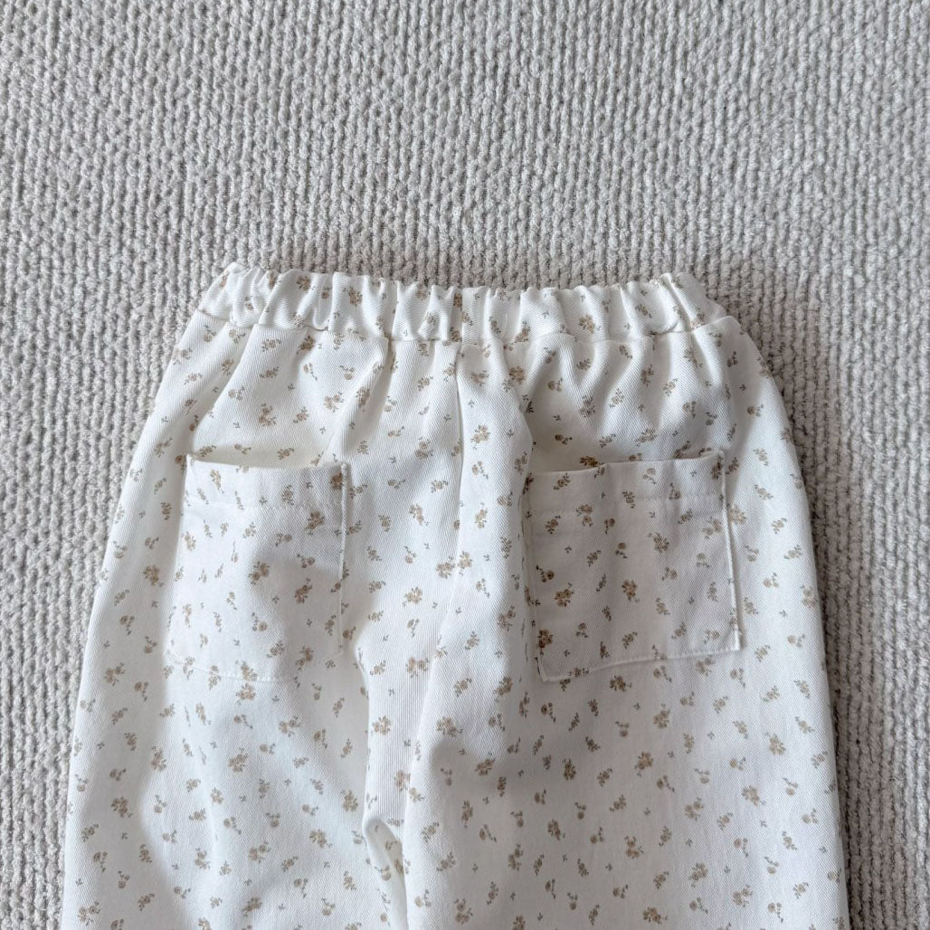 Baby Bella F25 Floral Frill Pants (6m-3y) - Ivory - AT NOON STORE