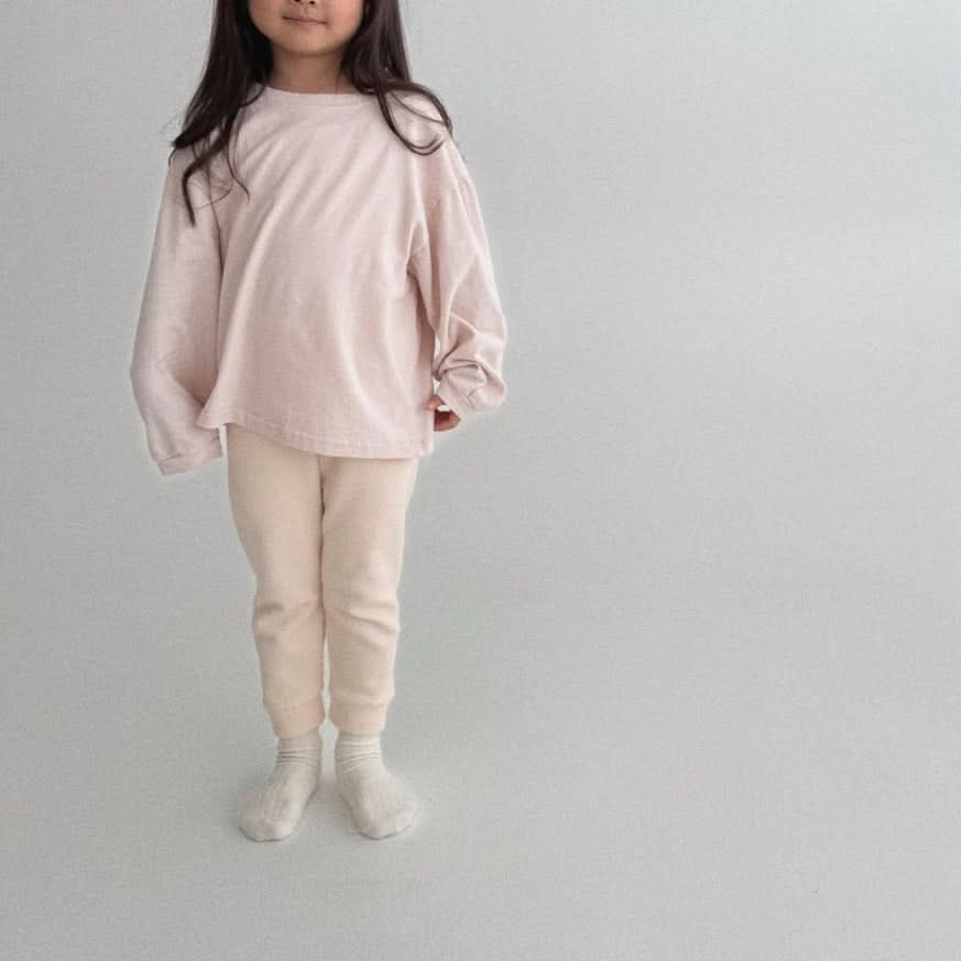 Toddler Bella W24 Oversized Long Sleeve Oversized Plain Tee (1-6y) - 2 Colors - AT NOON STORE