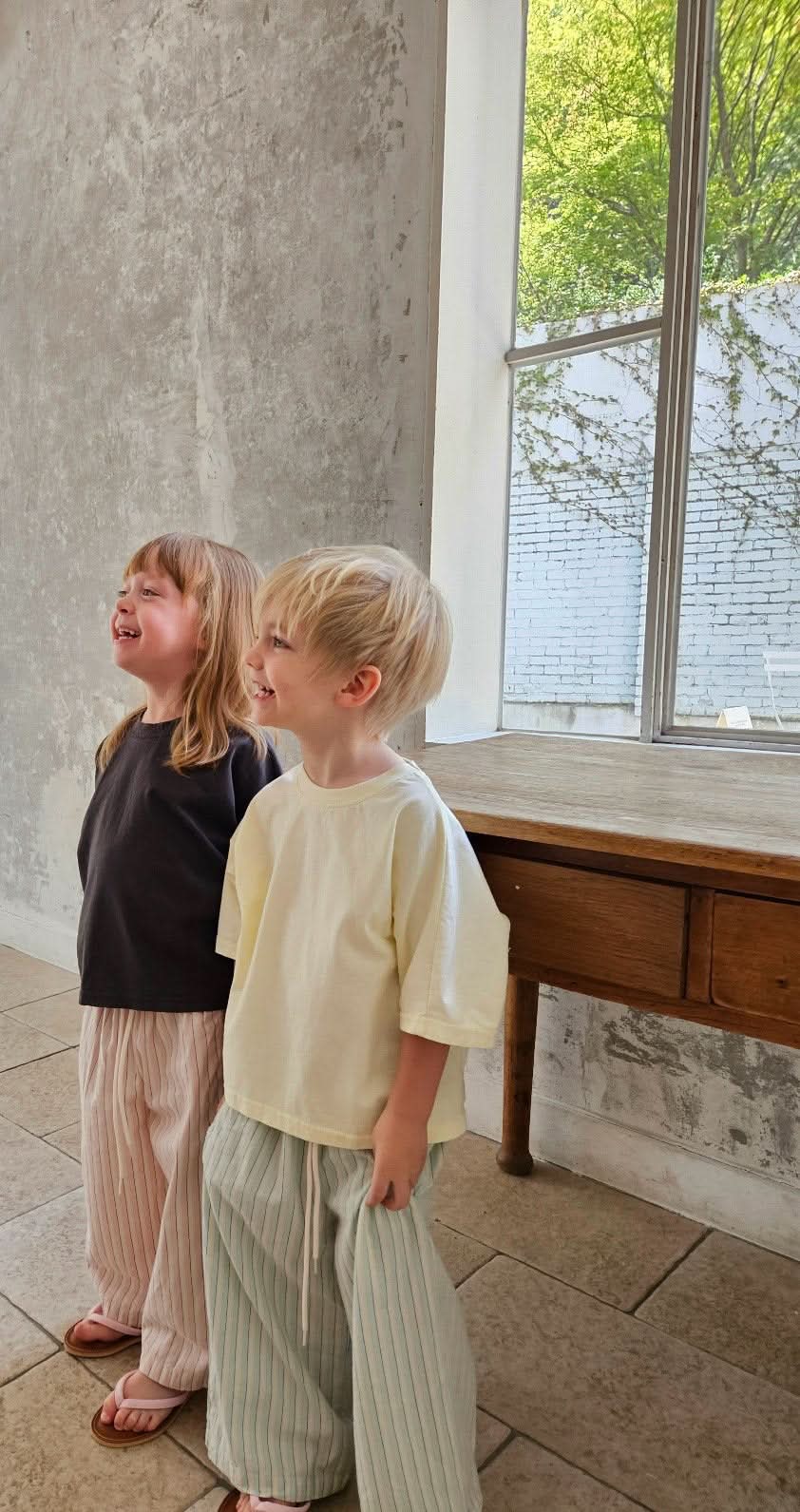 Kids Side Seam Short Sleeve Top (2-6y) - 2 Colors - AT NOON STORE