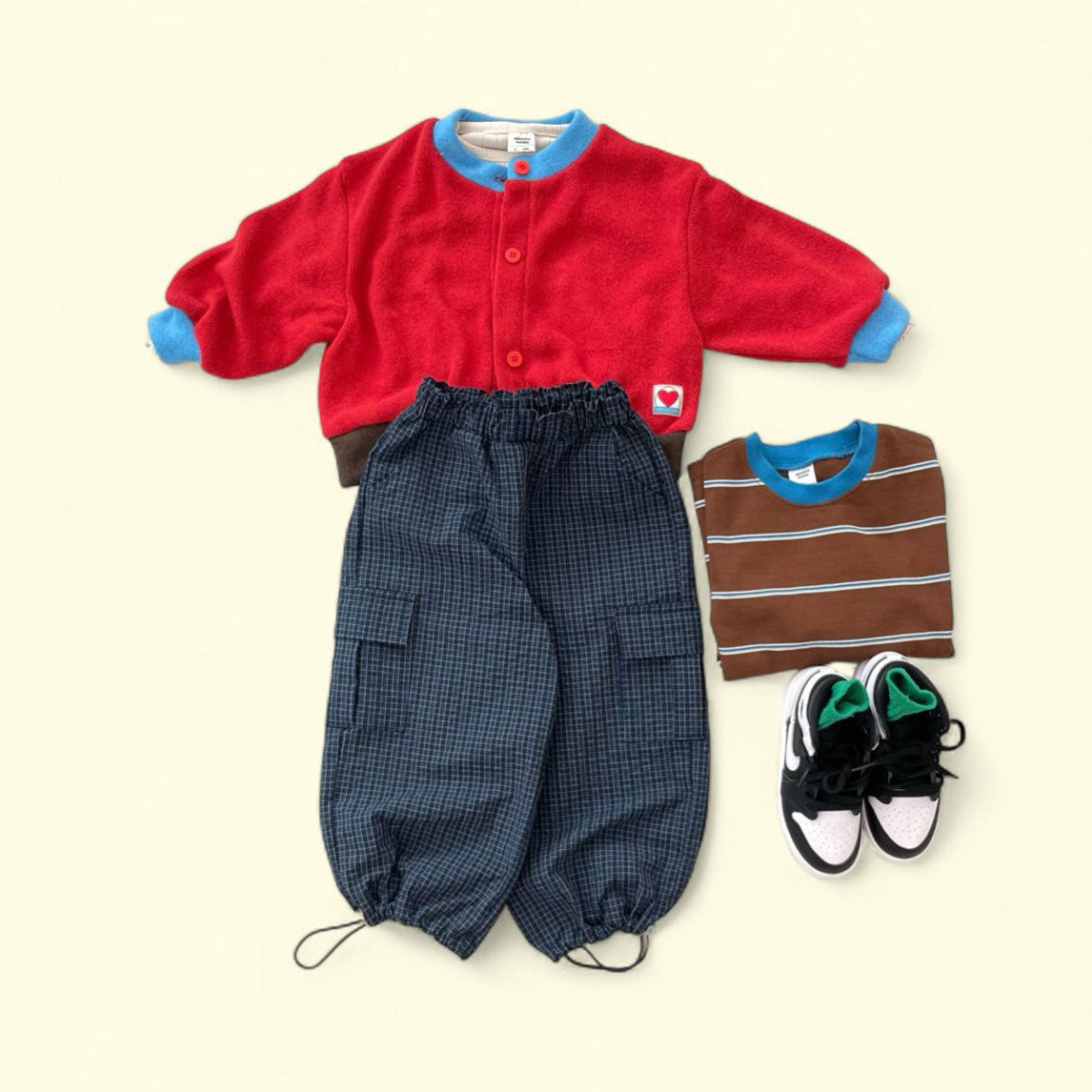 Toddler F25 Contrast Hem Cardigan (3-7y) - 2 Colors - AT NOON STORE