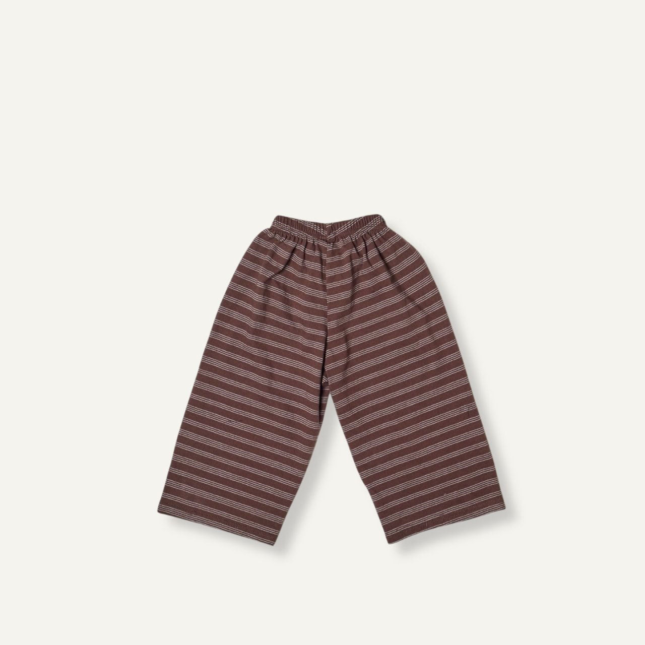 Toddler F25 Stripe Long Sleeve Top and Wide Pants Set (2-8y) - Brown - AT NOON STORE