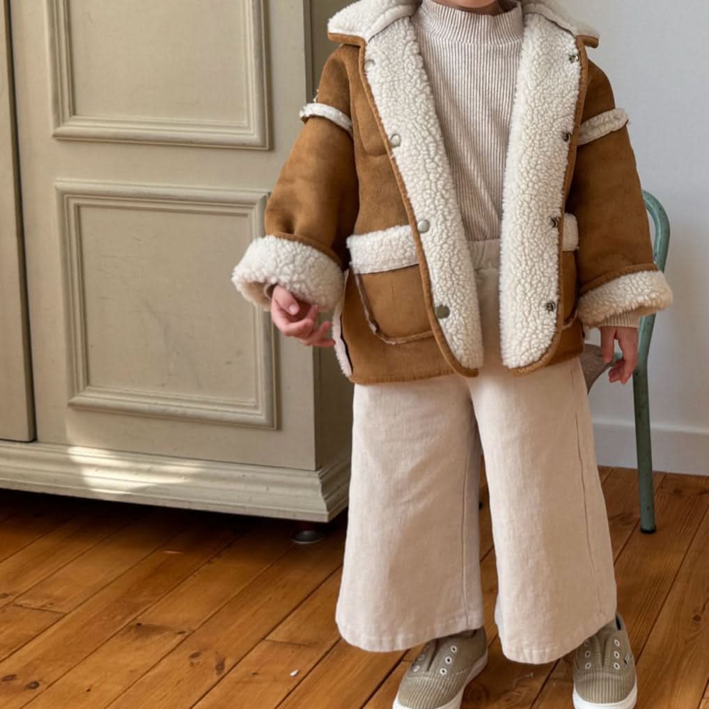 Kids Corduroy Wide Leg Pull-on Pants (1-6y) - 2 Colors - AT NOON STORE