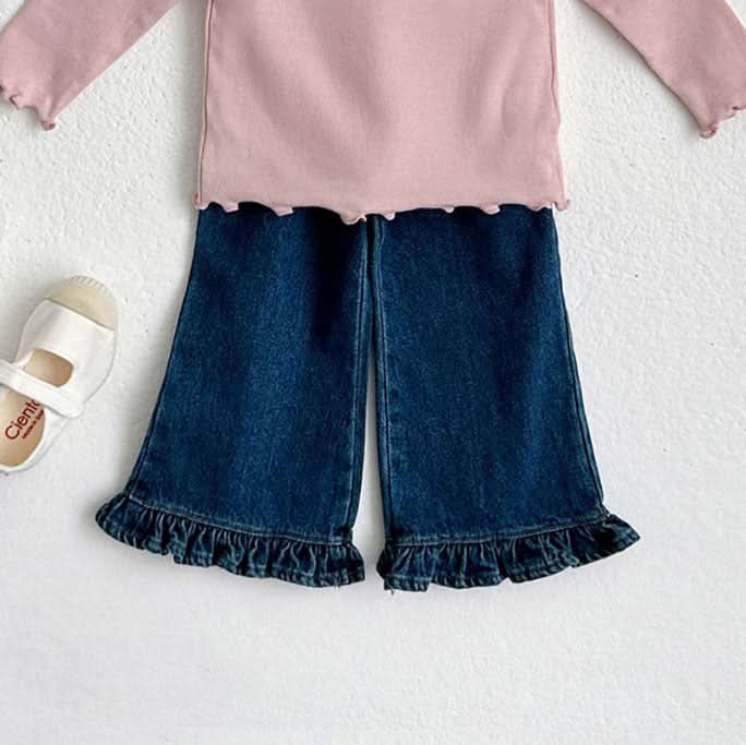 Toddler Frill Hem Pants (1-7y) - 2 Colors - AT NOON STORE