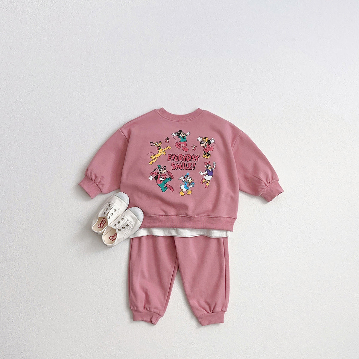 Daily Kids Bear Flower Printed Sweatshirt & Jogger Pants Set (1-5y) - Mint 4-5y(l)