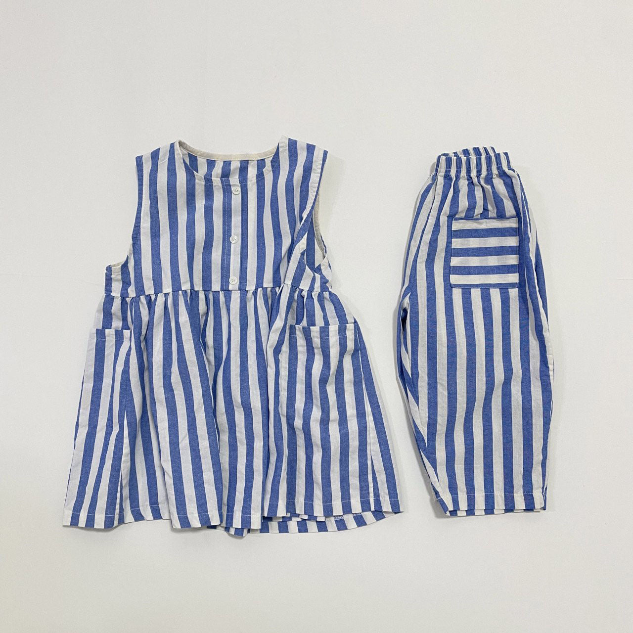 Toddler S25 Stripe Sleeveless Dress (1-7y) - Blue - AT NOON STORE