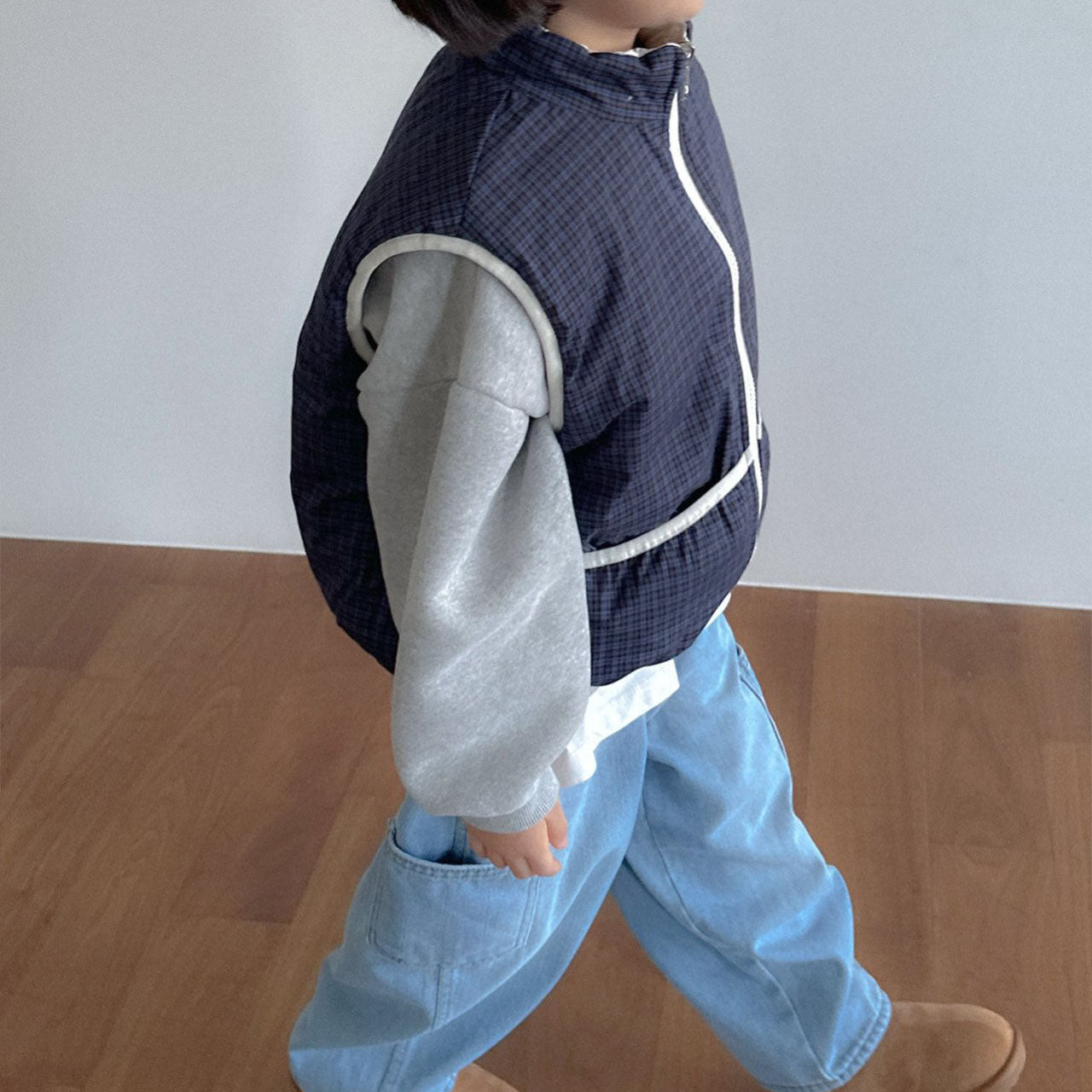 Toddler W25 Plaid Reversible Vest (2-7y) - 2 Colors