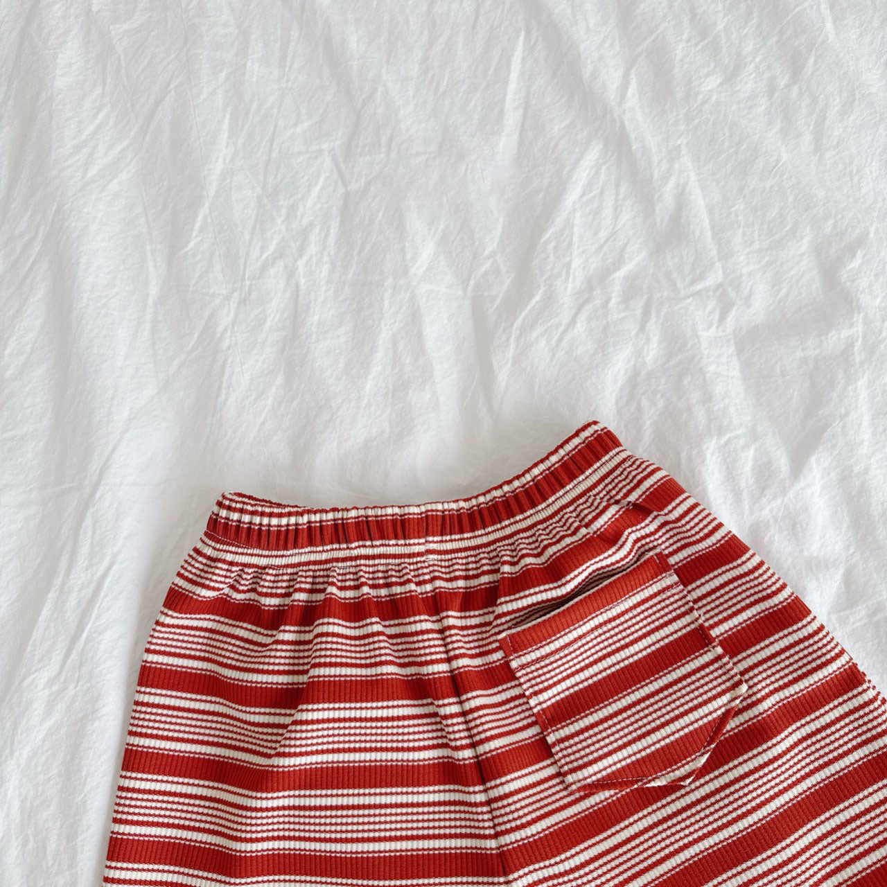 Kids SS25 Sleeveless Stripe Ribbed Top and Shorts Set (2-8y) - 2 Colors