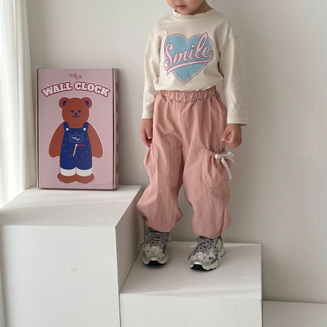 Kids Smile in Heart Long Sleeve Top (2-7y) - 2 Colors - AT NOON STORE