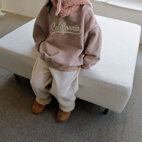 Toddler W25 Stella California Embroidery Long Sleeve Sweatshirt (15m-3y) - Pink - AT NOON STORE