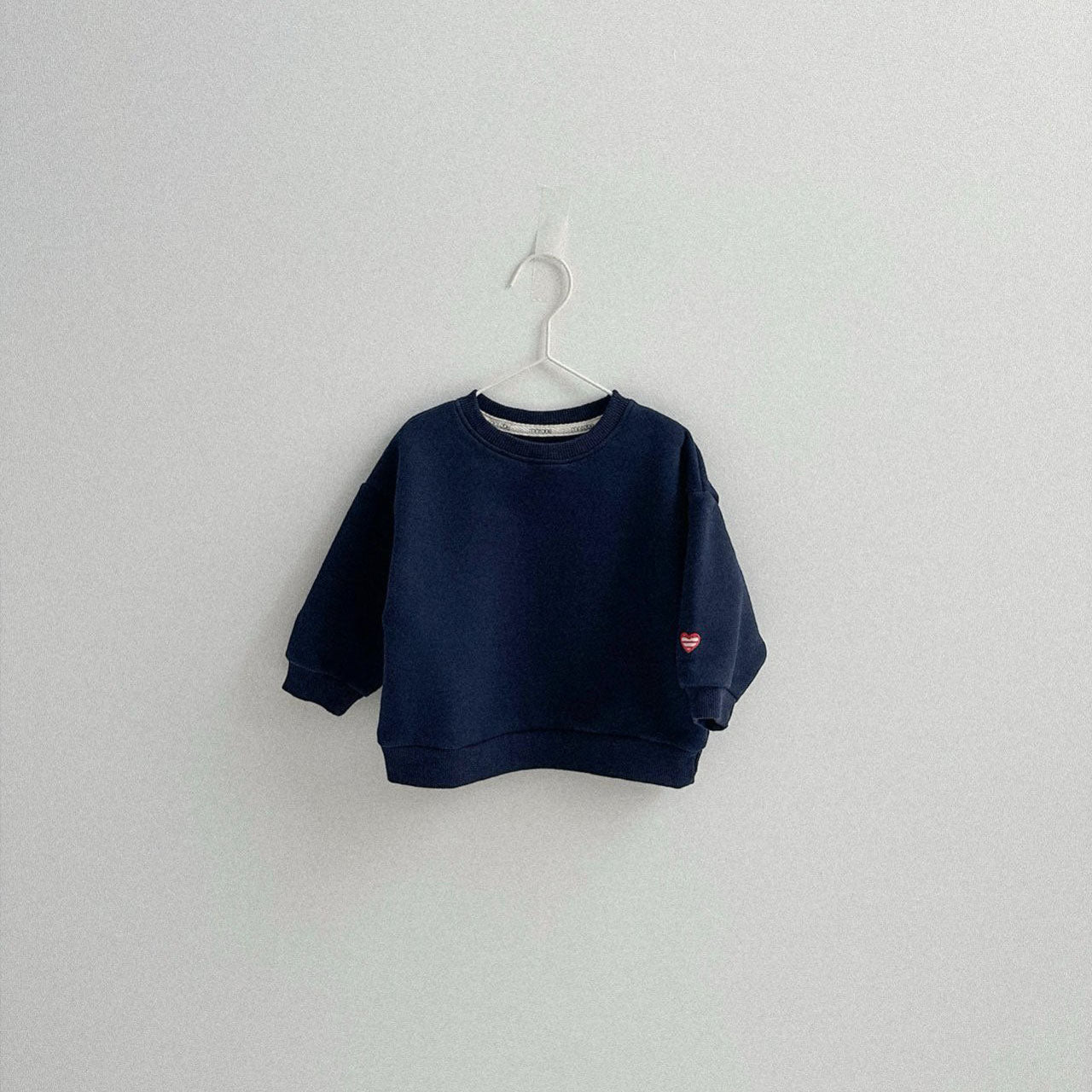 Toddler W25 Heart Patch Long Sleeve Sweatshirt (10m-4y) - 3 Colors - AT NOON STORE