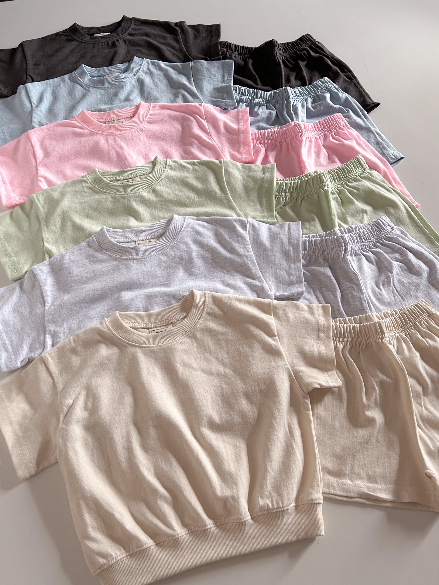 Kids Soy SS25 Basic Short Sleeve Top and Shorts Set (1-9y) - 6 Colors - AT NOON STORE