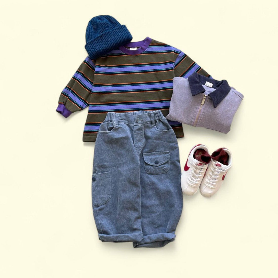 Toddler F25 Retro Stripe Long Sleeve Top (3-7y) - 2 Colors - AT NOON STORE