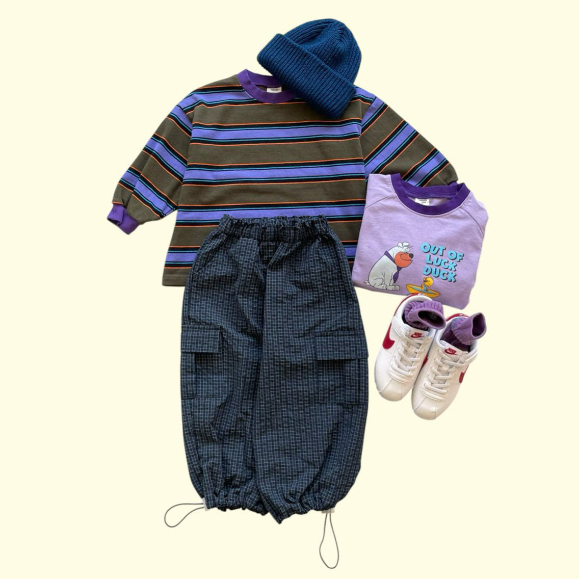 Toddler F25 Retro Stripe Long Sleeve Top (3-7y) - 2 Colors - AT NOON STORE