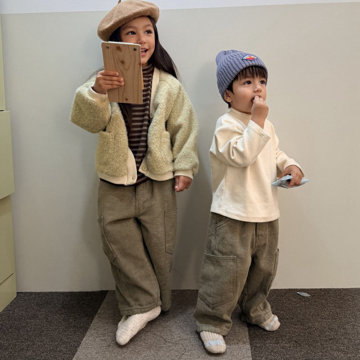 Toddler FW26 Mock Neck Long Sleeve Top (1-7y) - Cream