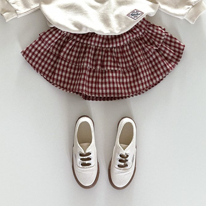 Toddler F25 Plaid Frill Skort (12m-7y) - 2 Colors - AT NOON STORE