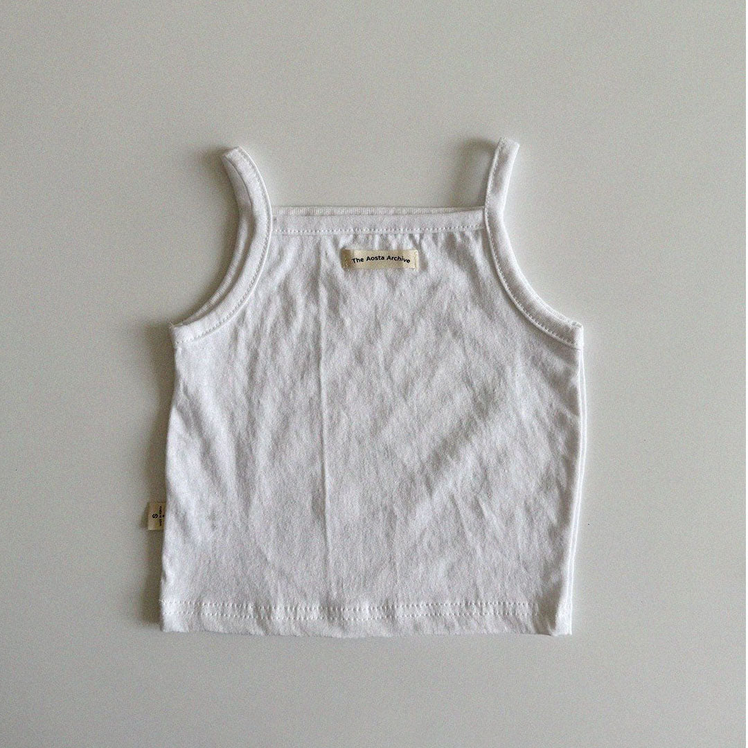 Baby/Toddler Aosta SS25 Linen Cotton Noodle Strap Top (3m-5y)- 5 Colors - AT NOON STORE