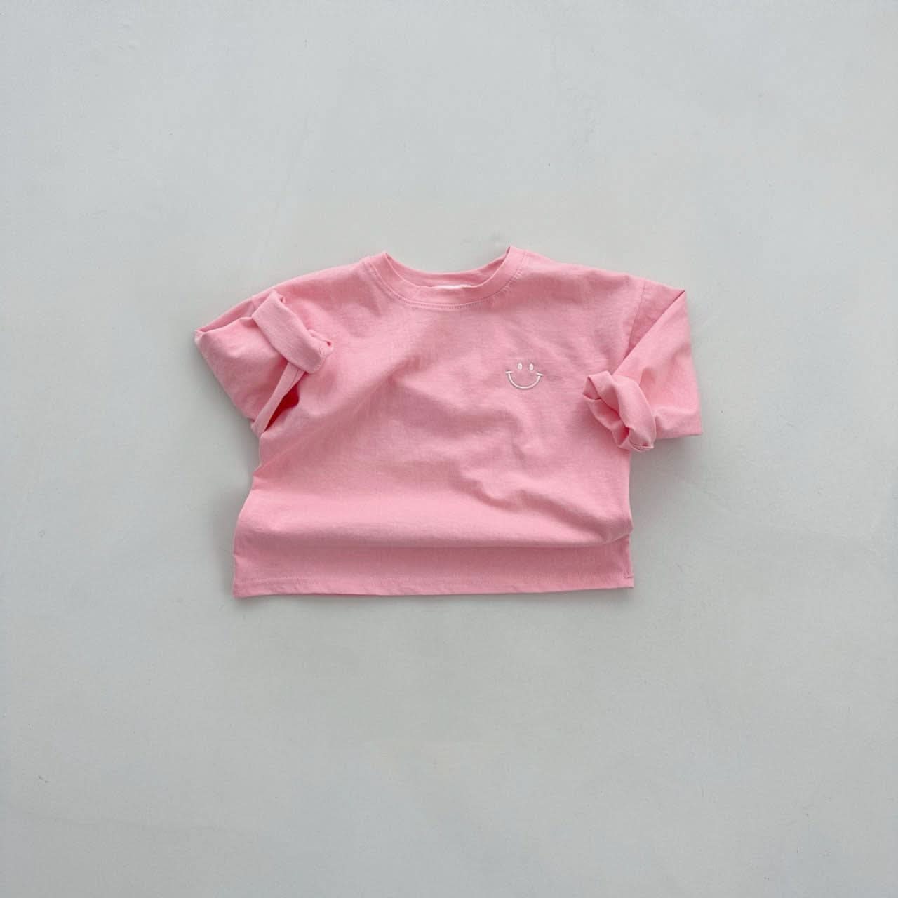Kids Smile Embroidery Bagic Long Top (3m-6y) - 6 Colors - AT NOON STORE