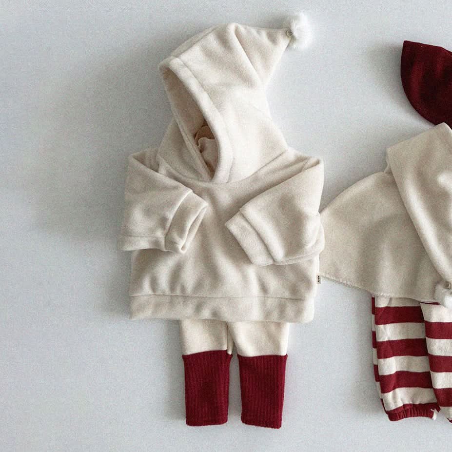 Baby/Toddler Aosta W24 Fleece Pompom Hoodie (3m-5y)- 3 Colors - AT NOON STORE