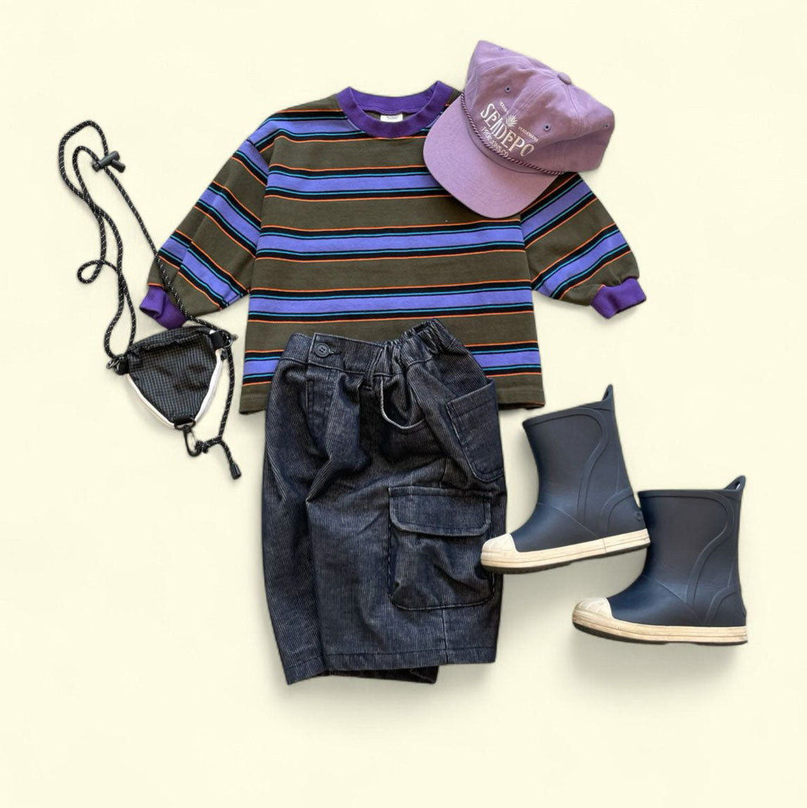 Toddler F25 Garment Dyed Corduroy Cargo Bermuda Shorts (3-7y) - 2 Colors - AT NOON STORE