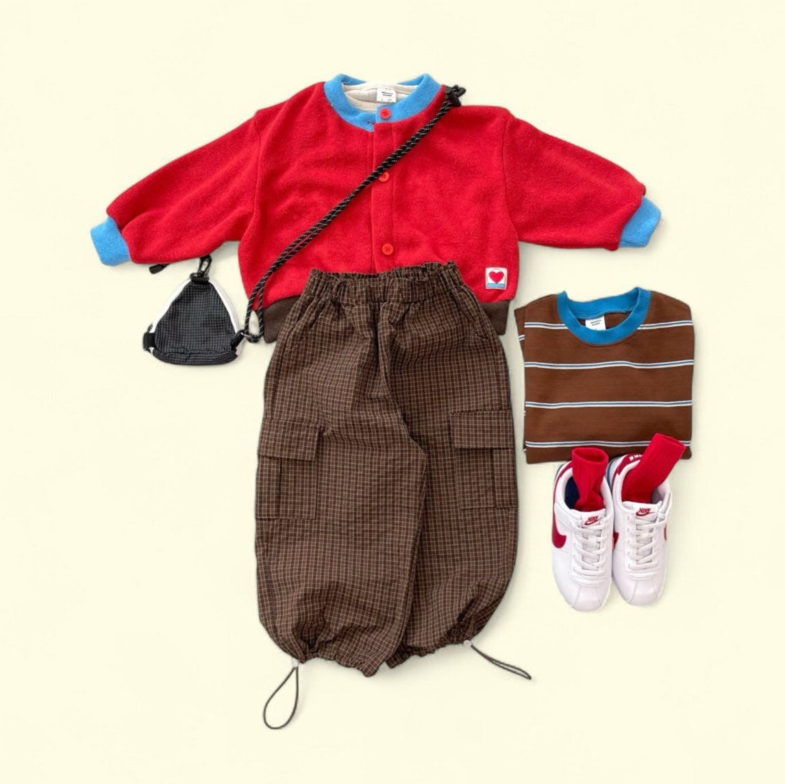 Toddler F25 Contrast Hem Cardigan (3-7y) - 2 Colors - AT NOON STORE
