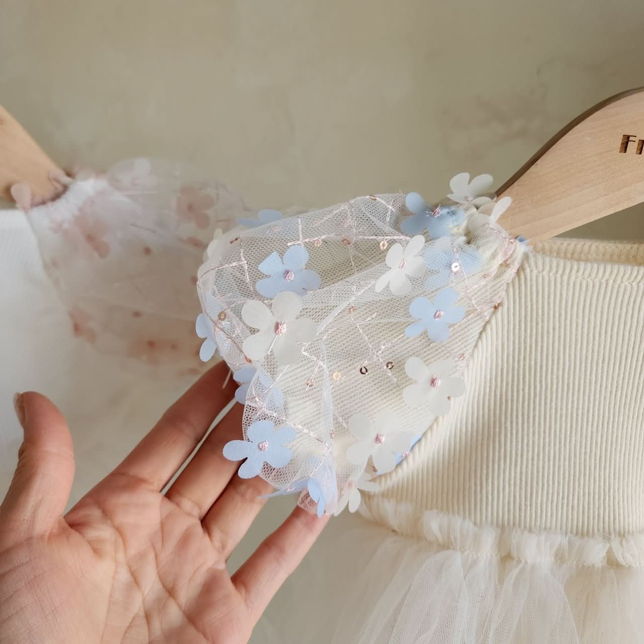 Baby 3D Daisy Puff Sleeve Tutu Dress Romper (3-18m) - 2 Colors - AT NOON STORE