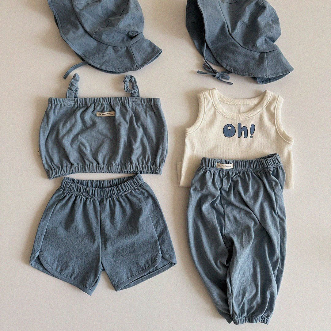 Baby/Toddler Aosta SS25 Cotton Basic Jogger Pants (3m-5y)- 5 Colors - AT NOON STORE