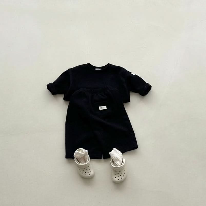 Baby/Toddler S25 Rib Knit Basic Top and Wide Pull-on Pants Set (4m-6y) - 4 Colors - AT NOON STORE