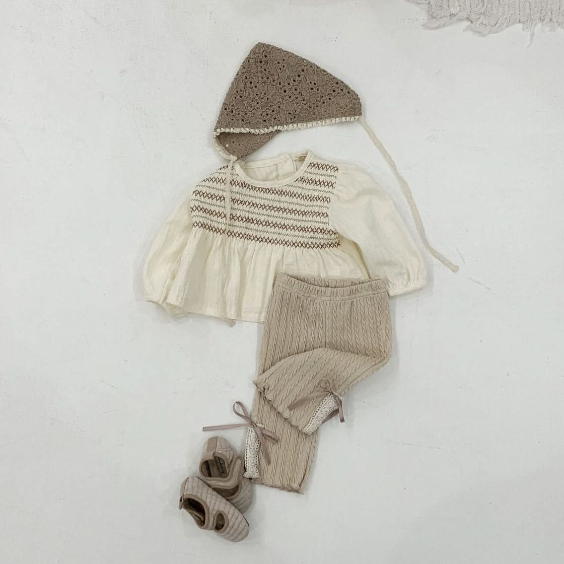 Baby S25 Smocked Long Sleeve Top (3-18m) - 2 Colors - AT NOON STORE