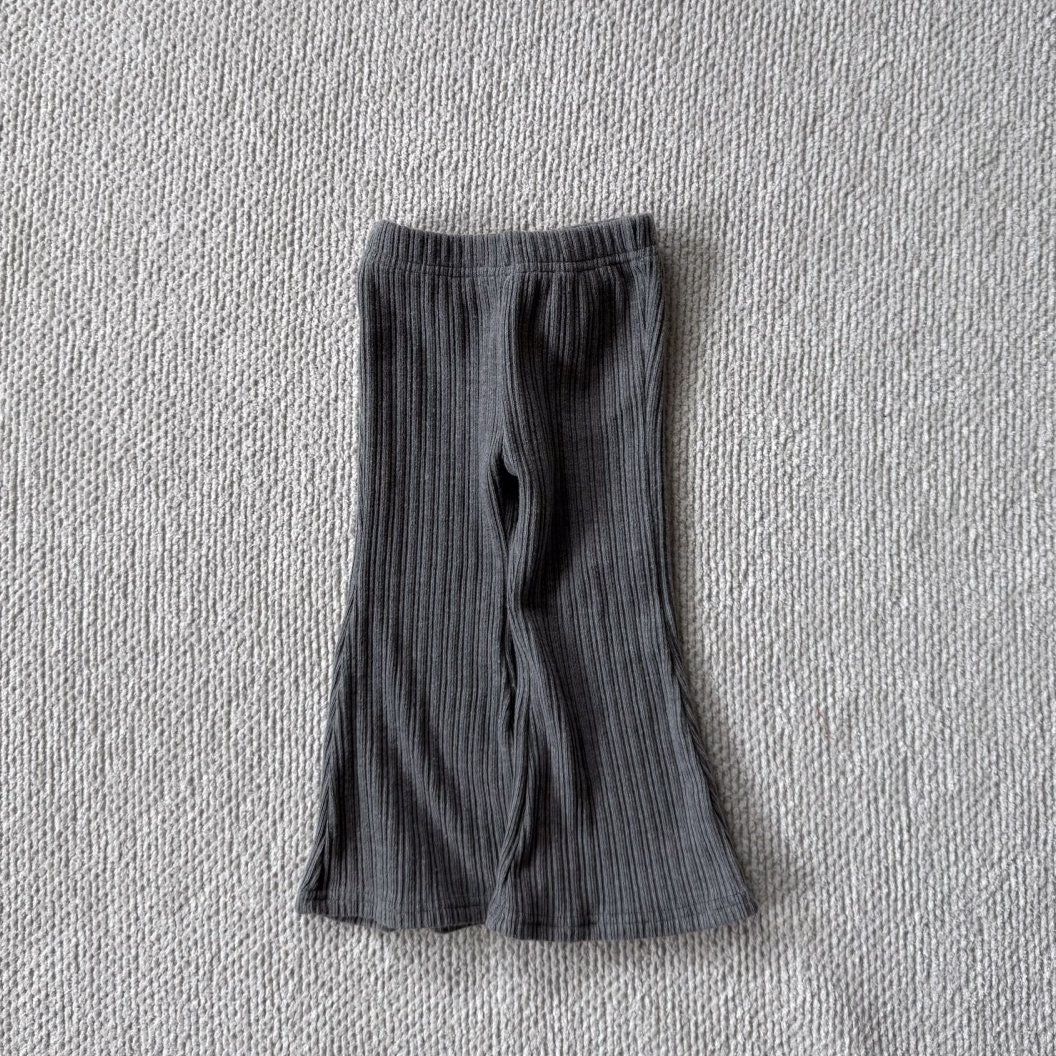 Toddler Bella F25 Ribbed Long Sleeve Zip Up Hoodie and Flare Pants Set (1-6y) - 2 Colors - AT NOON STORE