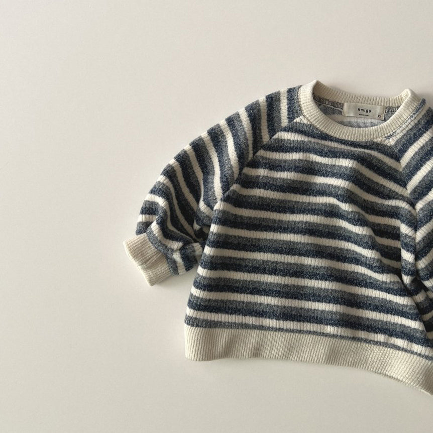 Toddler W25 Stripe Ribbed Knit Sweatshirt (1-6y) - 2 Colors