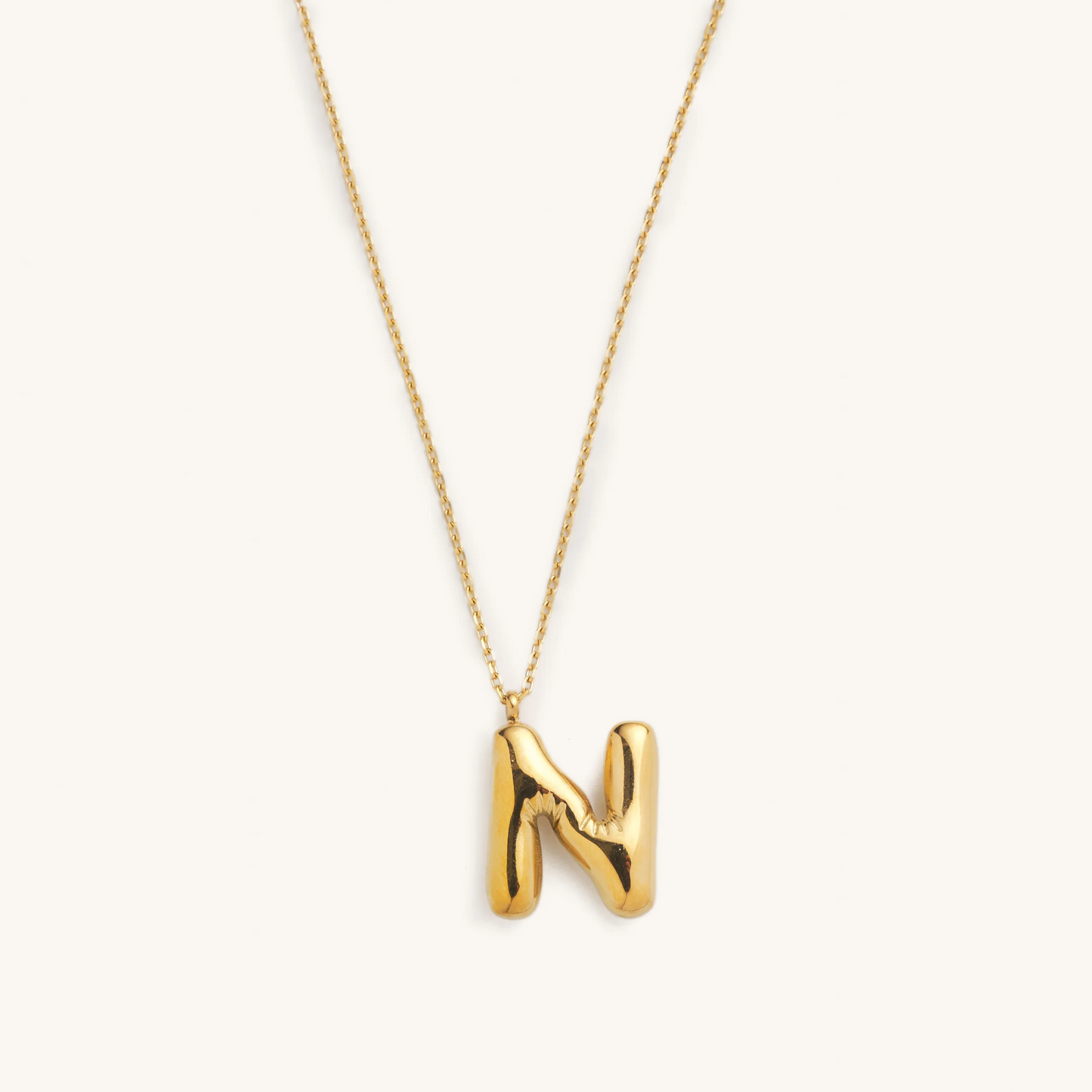 Nikki Bubble Initial Necklace
