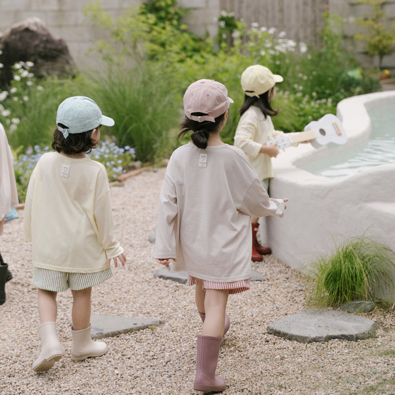 Toddler SS25 Basic Top and Stripe Shorts Set (2-7y) - 2 Colors - AT NOON STORE