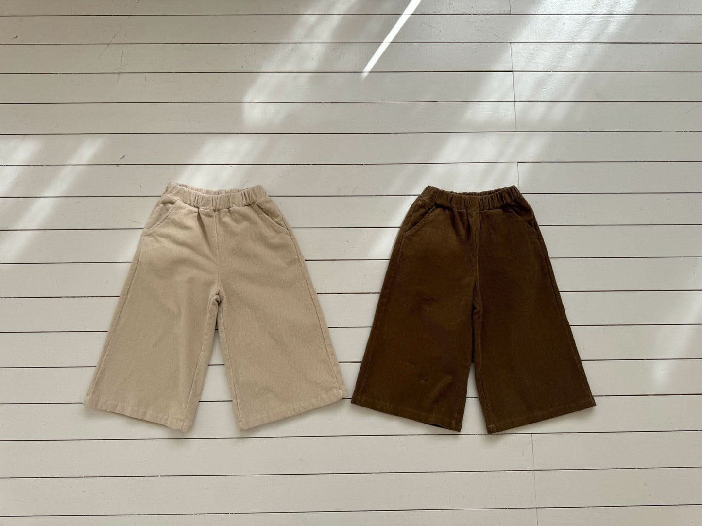 Kids Corduroy Wide Leg Pull-on Pants (1-6y) - 2 Colors - AT NOON STORE