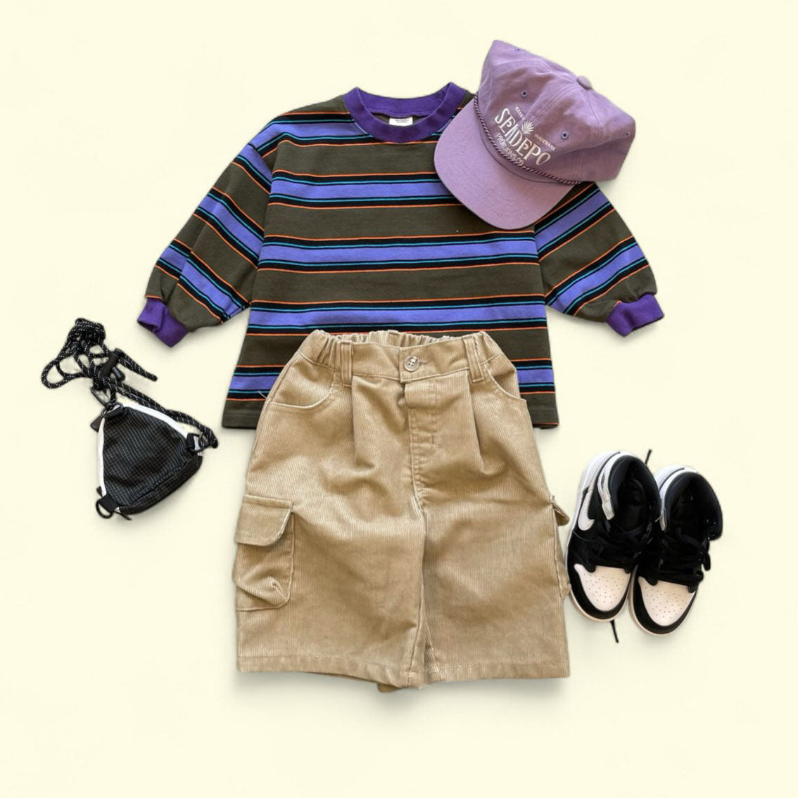 Toddler F25 Garment Dyed Corduroy Cargo Bermuda Shorts (3-7y) - 2 Colors - AT NOON STORE