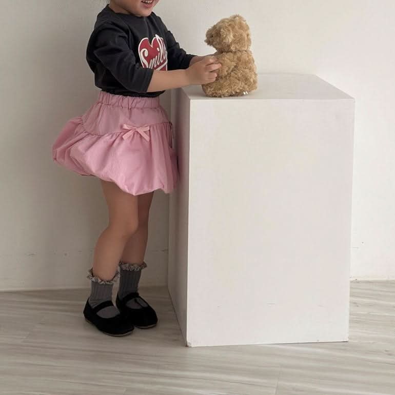 Kids Smile in Heart Long Sleeve Top (2-7y) - 2 Colors - AT NOON STORE