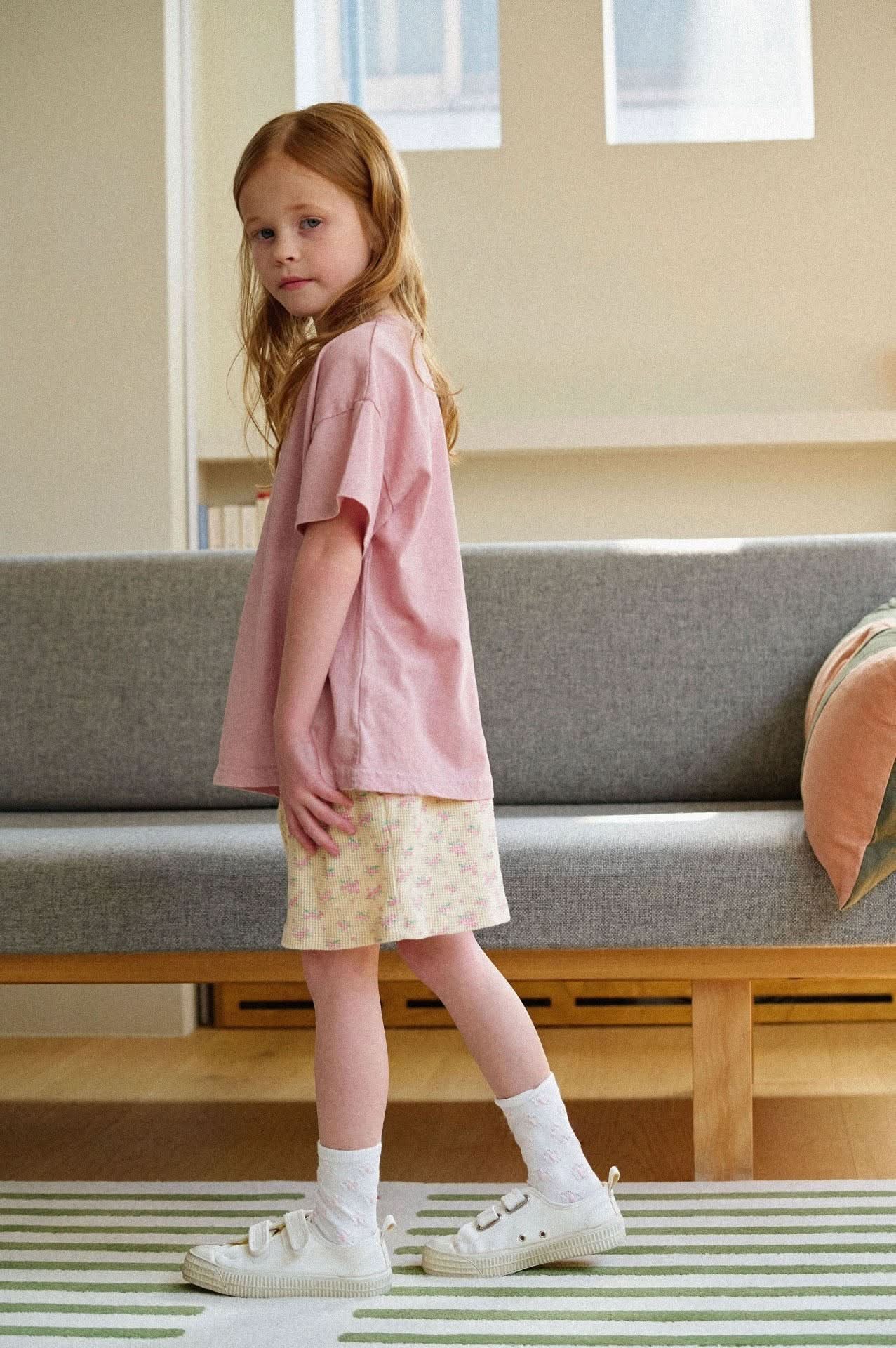 Toddler All-over Floral Print Waffle Shorts (15m-7y) -2 Colors - AT NOON STORE