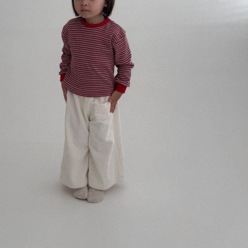 Toddler Bella F25 Ribbed Stripe Long Sleeve Top (1-6y) - 2 Colors - AT NOON STORE