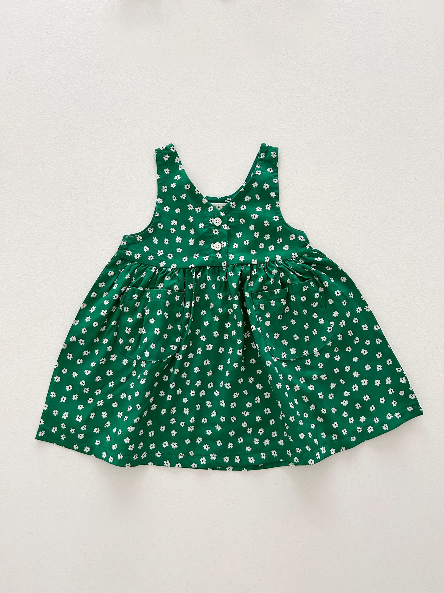 Kids SS25 Floral Sleeveless Dress (1-6y) - Green - AT NOON STORE