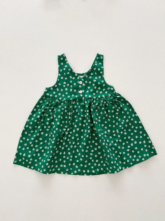 Kids SS25 Floral Sleeveless Dress (1-6y) - Green - AT NOON STORE
