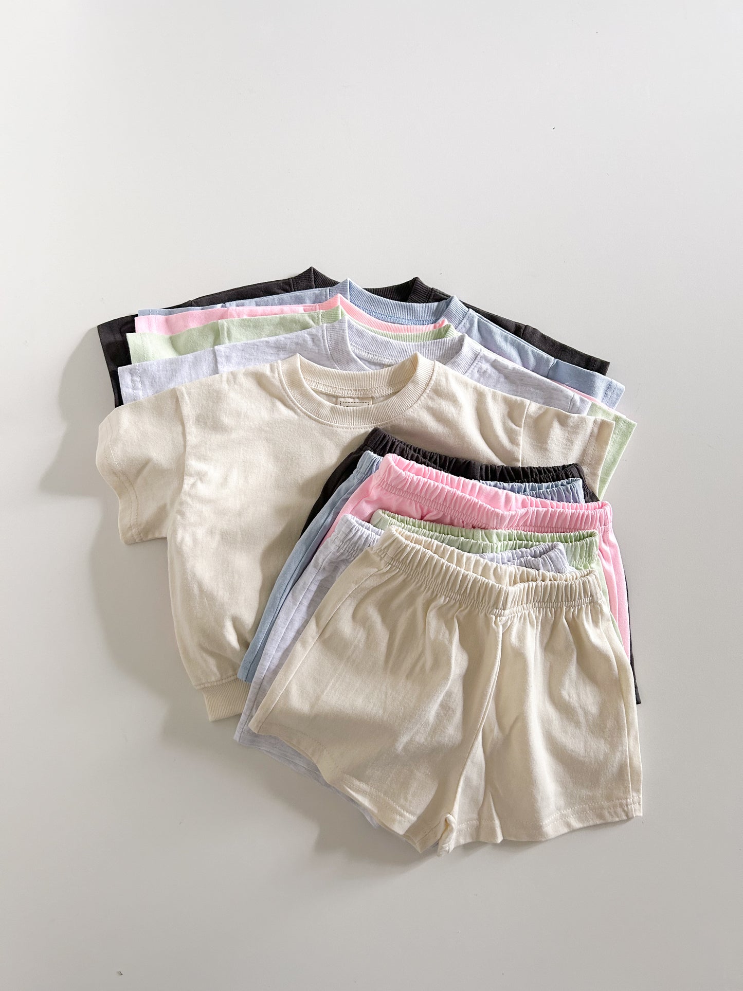 Kids Soy SS25 Basic Short Sleeve Top and Shorts Set (1-9y) - 6 Colors - AT NOON STORE