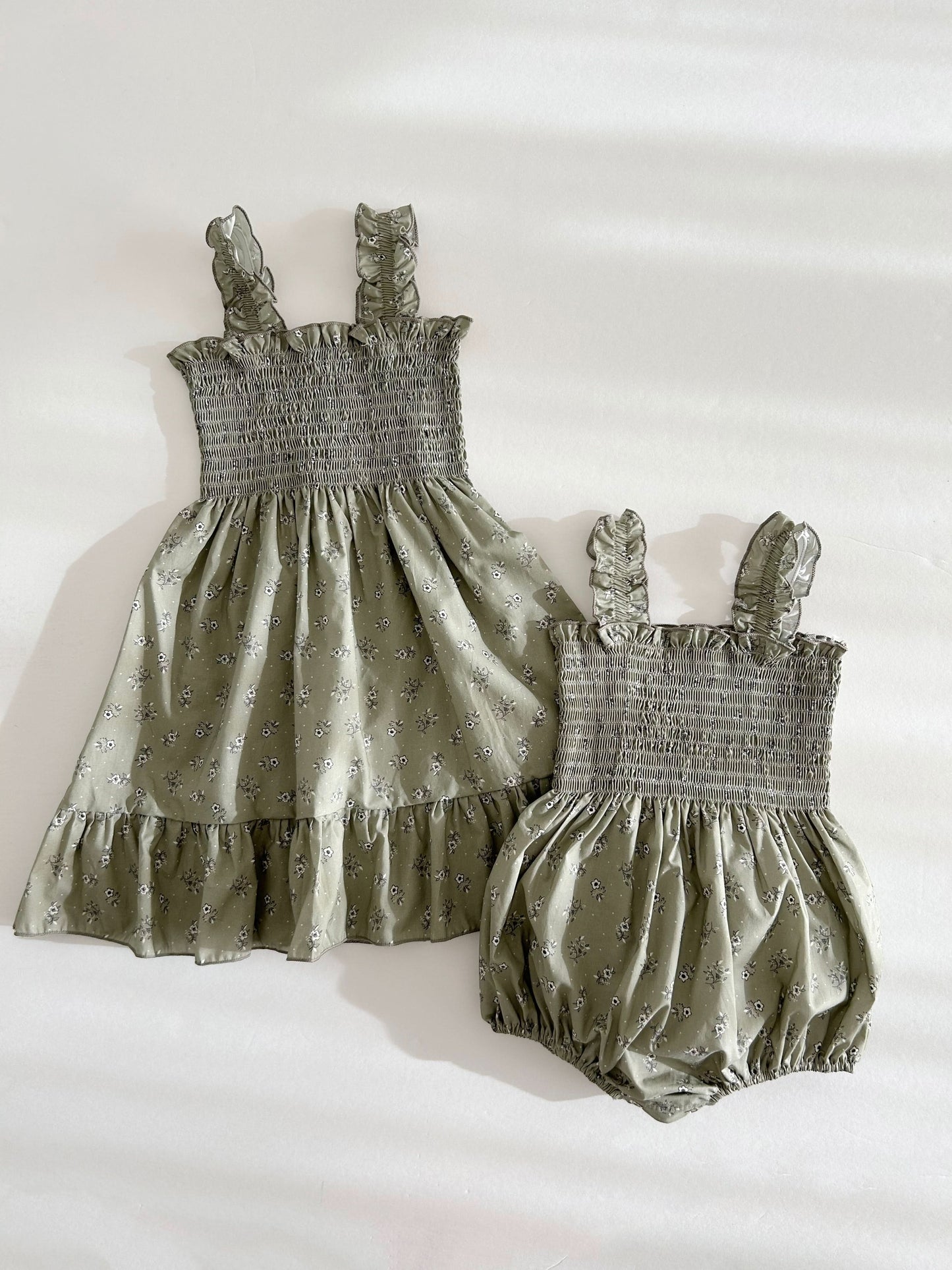 Baby Ann Sleeveless Smocked Bodice Romper (3-18m) - 3 Colors - AT NOON STORE