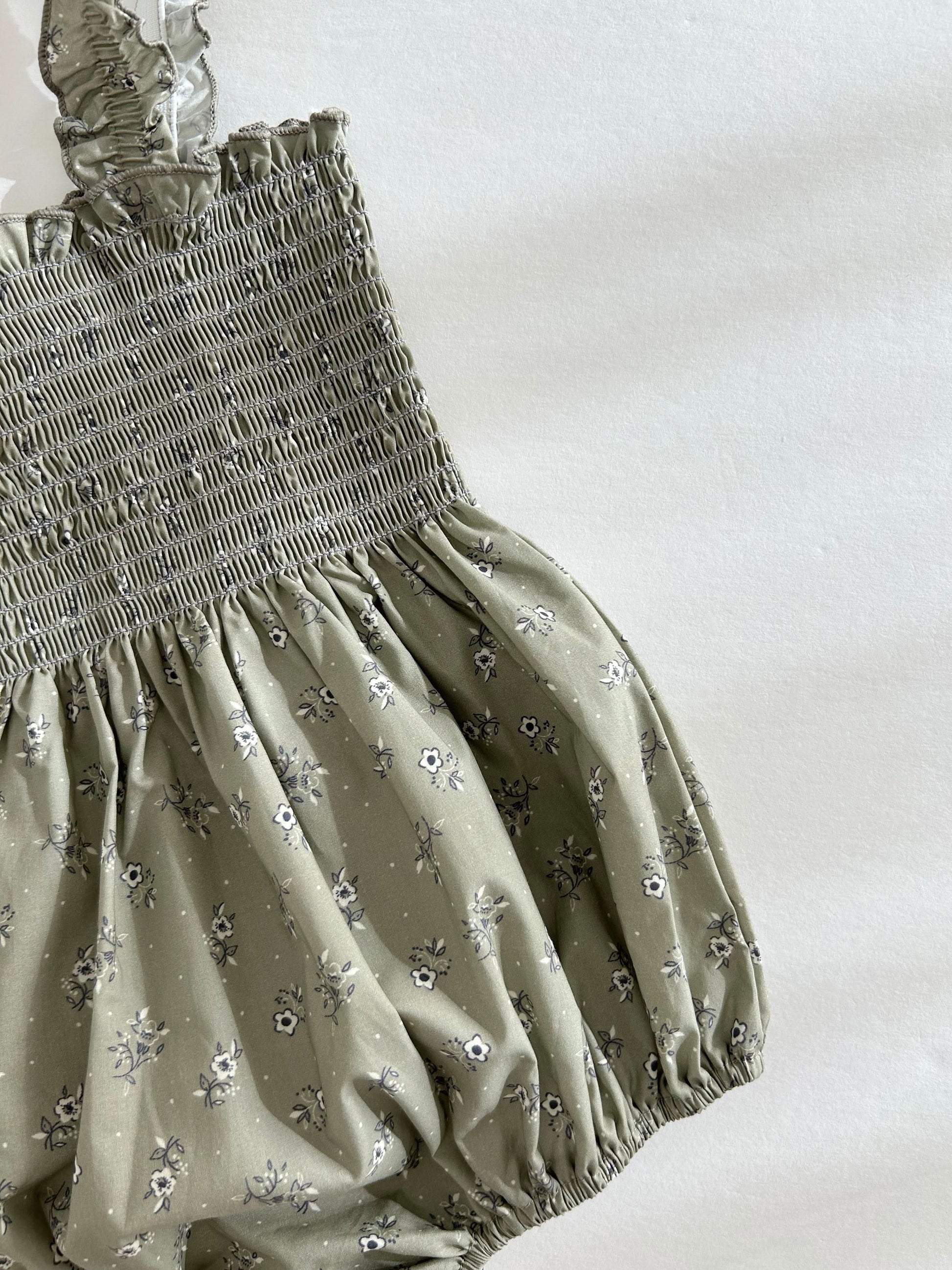 Baby Ann Sleeveless Smocked Bodice Romper (3-18m) - 3 Colors - AT NOON STORE